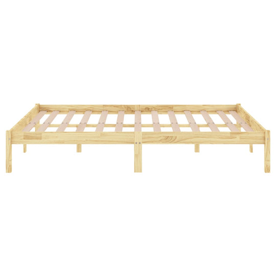 Bed Frame Solid Wood 150x200 cm King Size , Bed Frame , Bedroom Furniture,Beds & Accessories -,Beds & Bed Frames,Comfortable,Easy Installation,Furniture -,Home & Garden -,Modern Design,new-305021,Wooden Furniture