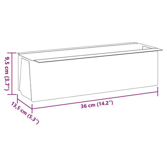 Flower Boxes for Euro Pallets 12 pcs  36x13.5x9.5 cm PP