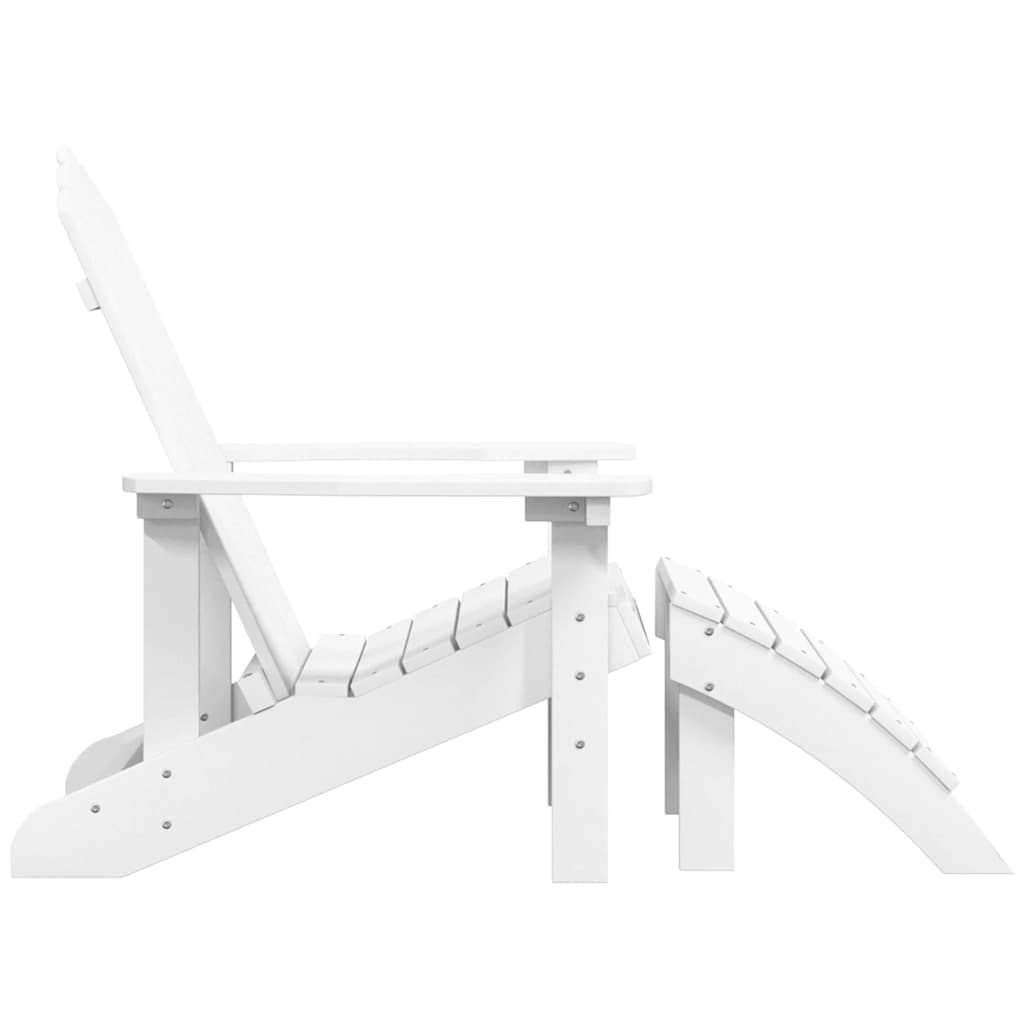 Garden Adirondack Chair with Footstool HDPE