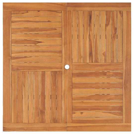 طاولة طعام للحديقة 110×110×75 سم، مصنوعة من خشب الساج الصلب