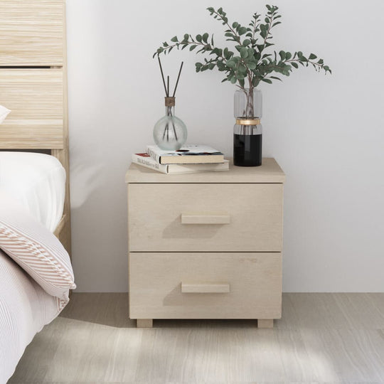 Bedside Cabinet HAMAR Honey 40x35x44.5cm Solid Pinewood , Furniture -> Tables -> Bedside Tables , Bedside Tables,Durable,eligant,Furniture -,Home & Garden -,Modern Design,new-305021,Tables -,Wooden Furniture