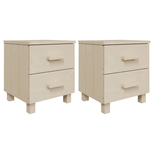 Bedside Cabinets HAMAR 2 pcs Honey  40x35x44.5cm Solid Wood