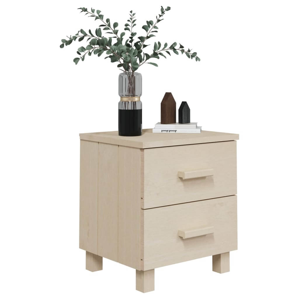 Bedside Cabinets HAMAR 2 pcs Honey  40x35x44.5cm Solid Wood