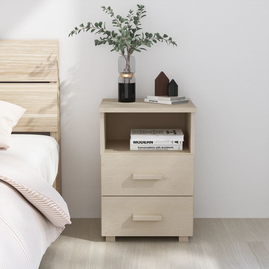 Bedside Cabinet HAMAR Honey 40x35x62 cm Solid Wood Pine , Furniture -> Tables -> Bedside Tables , Bedside Tables,Durable,eligant,Furniture -,Home & Garden -,Modern Design,new-305021,Tables -,Wooden Furniture