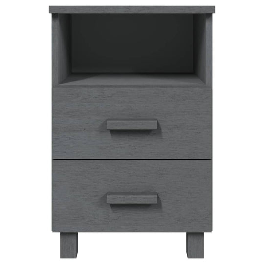 Bedside Cabinets HAMAR 2 pcs Dark  40x35x62 cm Solid Wood