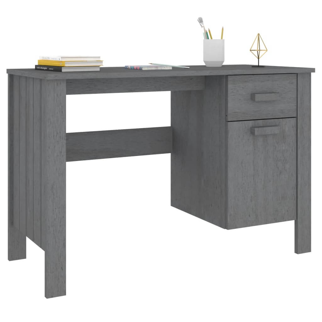 Desk HAMAR Dark  113x50x75 cm Solid Wood Pine
