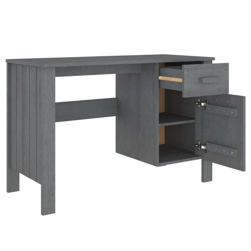 Desk HAMAR Dark  113x50x75 cm Solid Wood Pine