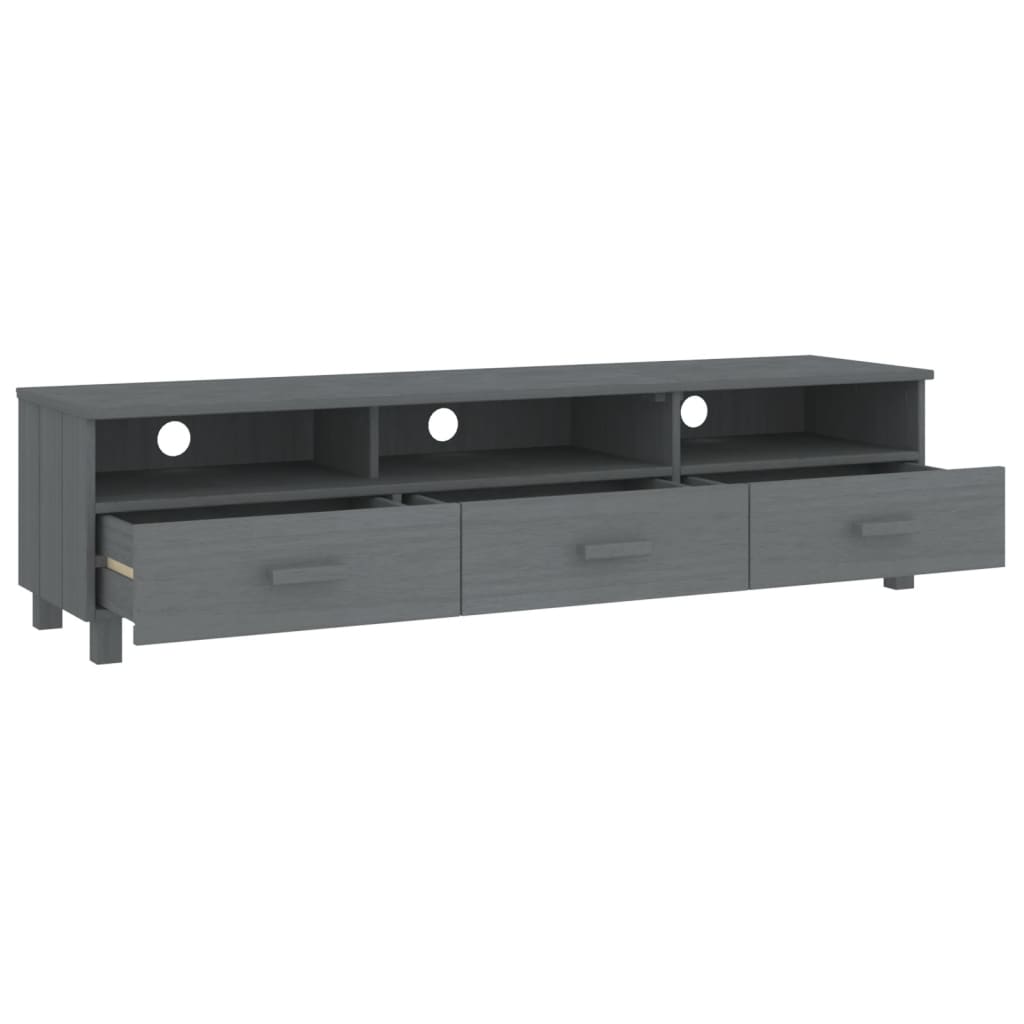 TV Cabinet HAMAR Dark  158x40x40 cm Solid Wood Pine