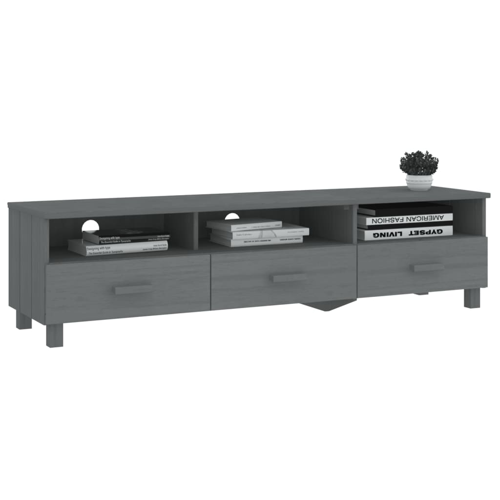 TV Cabinet HAMAR Dark  158x40x40 cm Solid Wood Pine