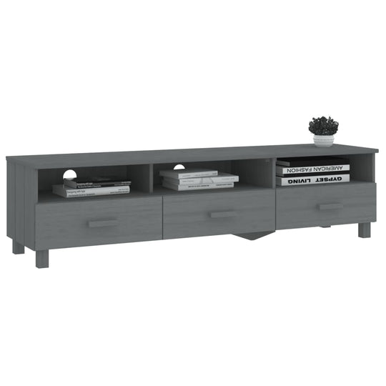TV Cabinet HAMAR Dark  158x40x40 cm Solid Wood Pine