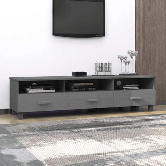 TV Cabinet HAMAR Dark  158x40x40 cm Solid Wood Pine