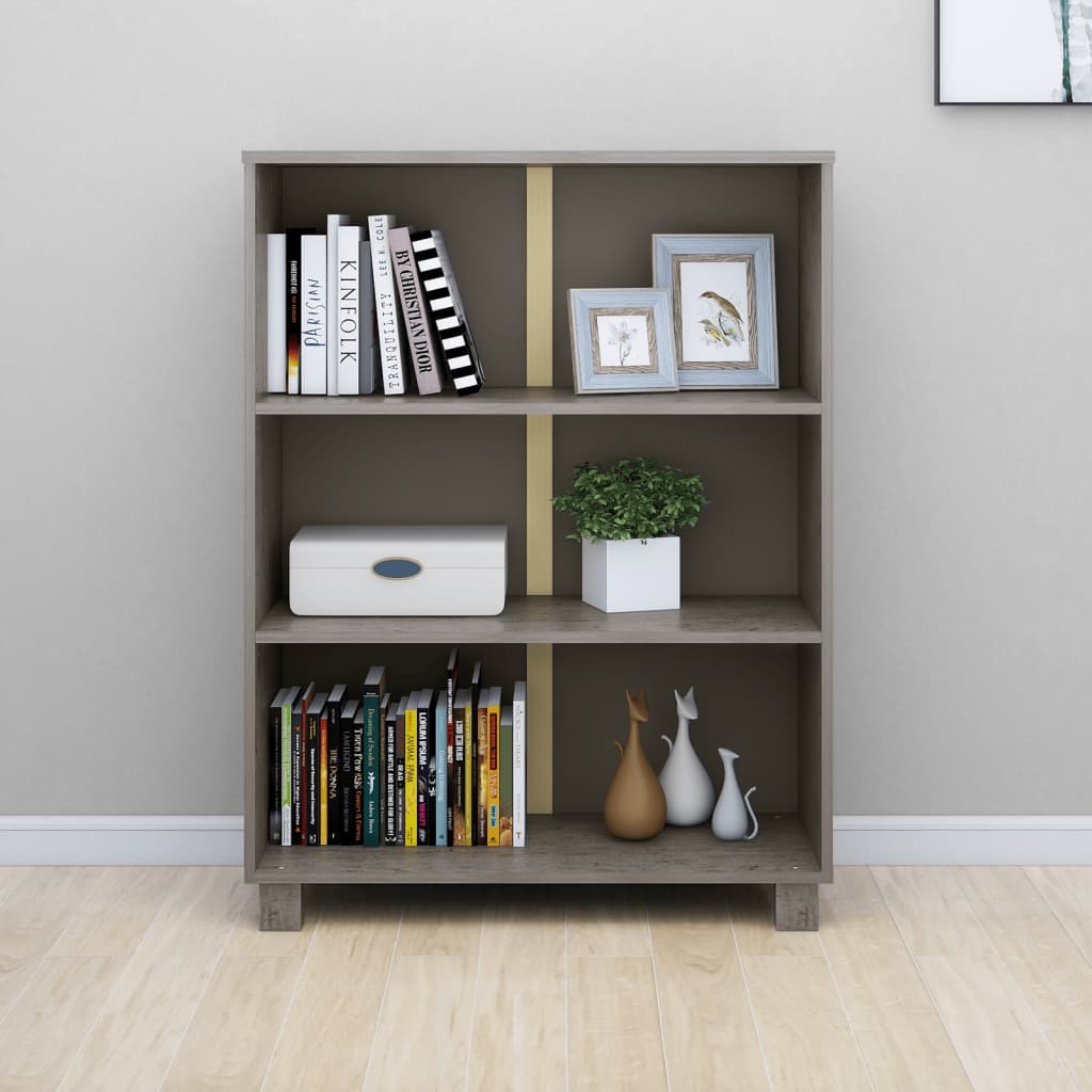 Book Cabinet HAMAR Light  85x35x112 cm Solid Wood Pine