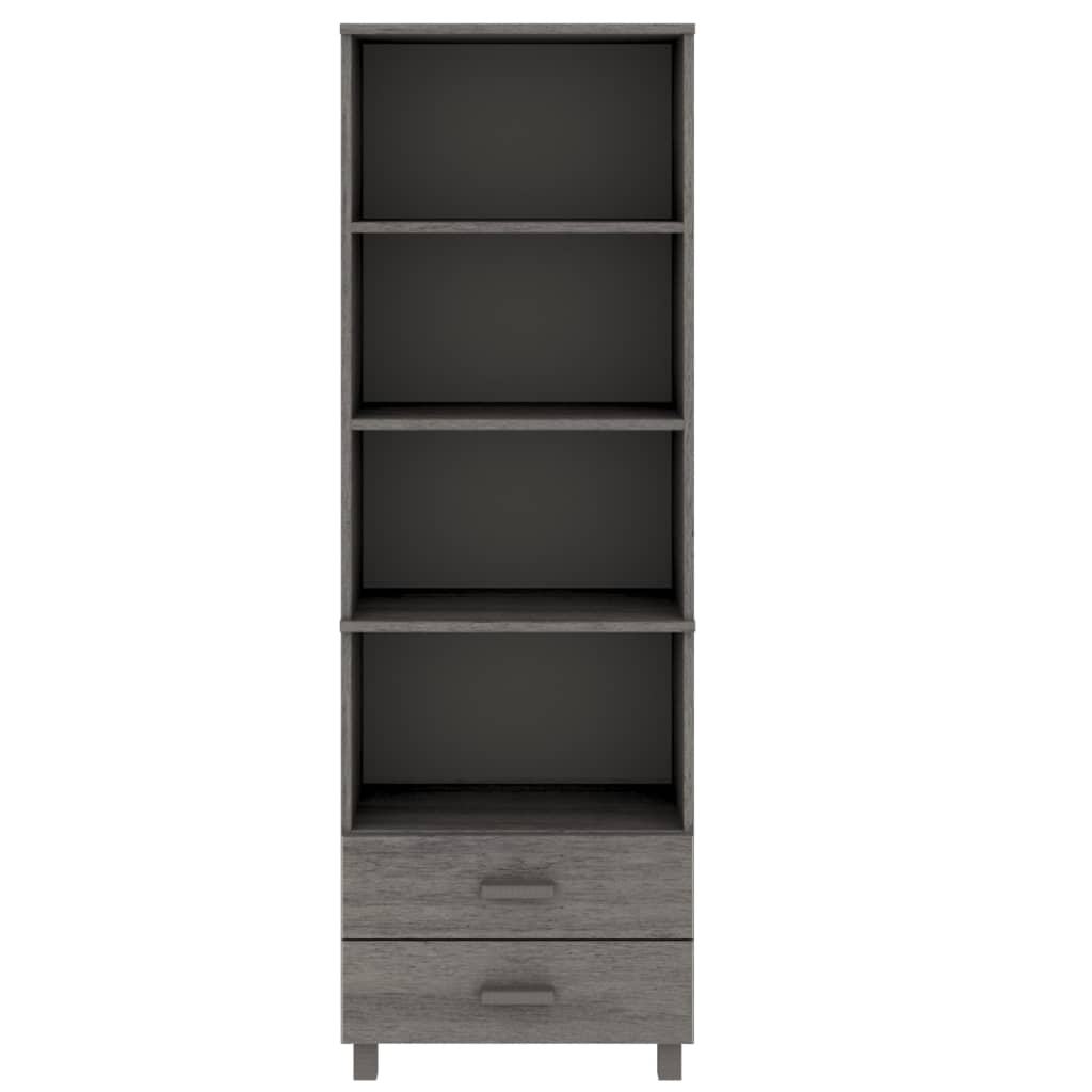 Highboard HAMAR Light 60x35x180 cm Solid Wood Pine with shelves and drawers for storage and display, made of sturdy solid pinewood.
