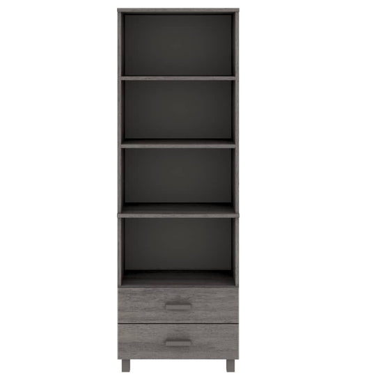 Highboard HAMAR Light 60x35x180 cm Solid Wood Pine with shelves and drawers for storage and display, made of sturdy solid pinewood.