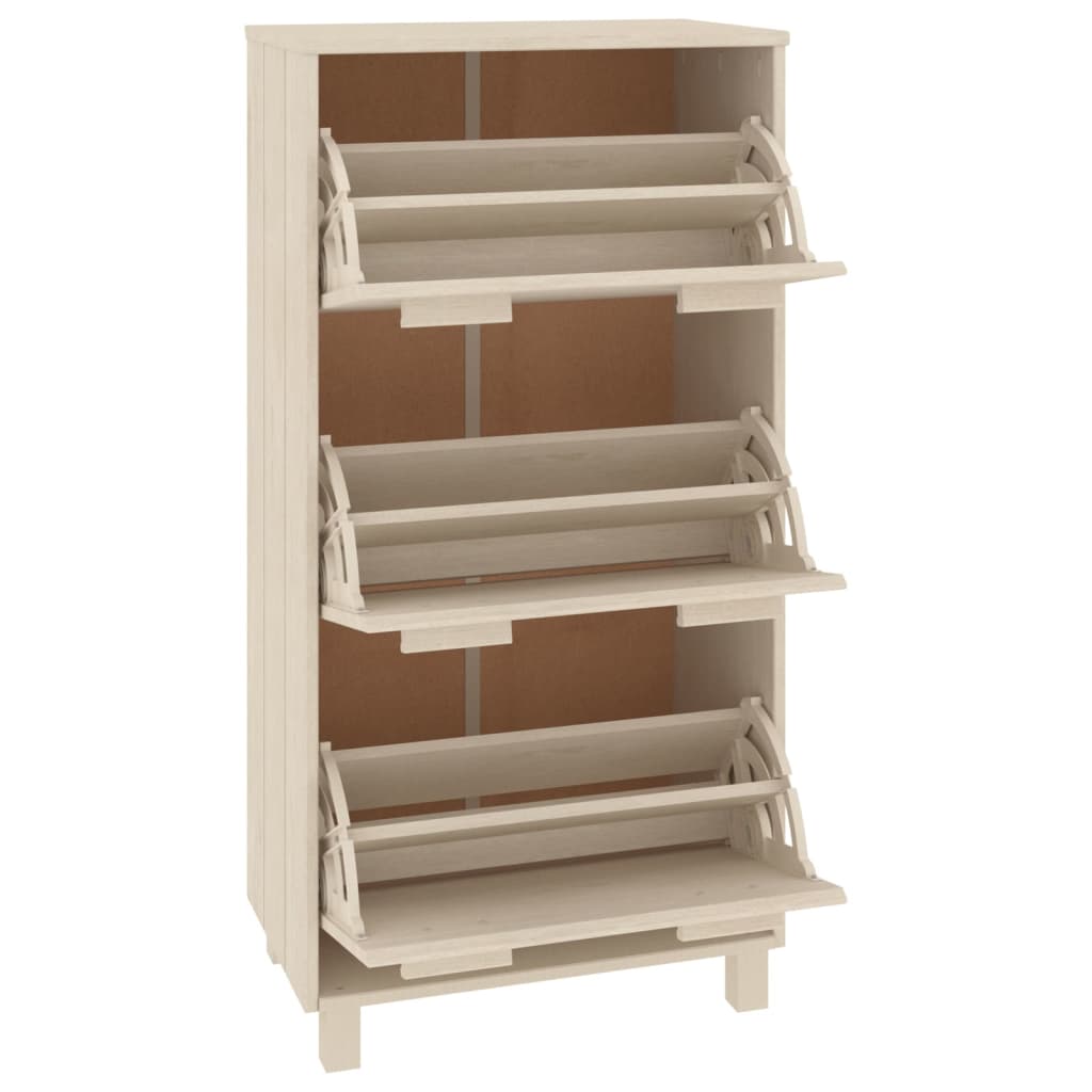 Shoe Cabinet HAMAR Honey  59.5x35x117 cm Solid Wood Pine