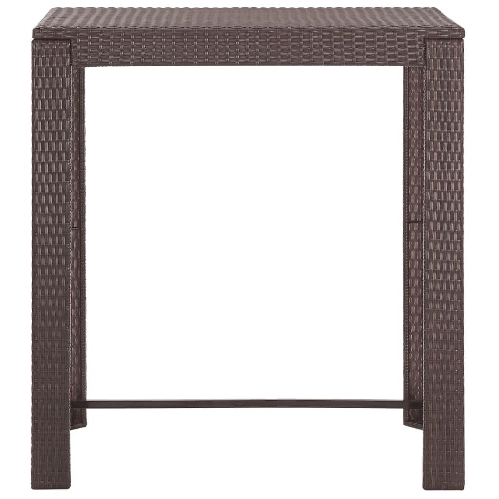 5 Piece Garden Bar Set with Cushions Poly Rattan table with a durable and stylish design, perfect for outdoor entertaining.