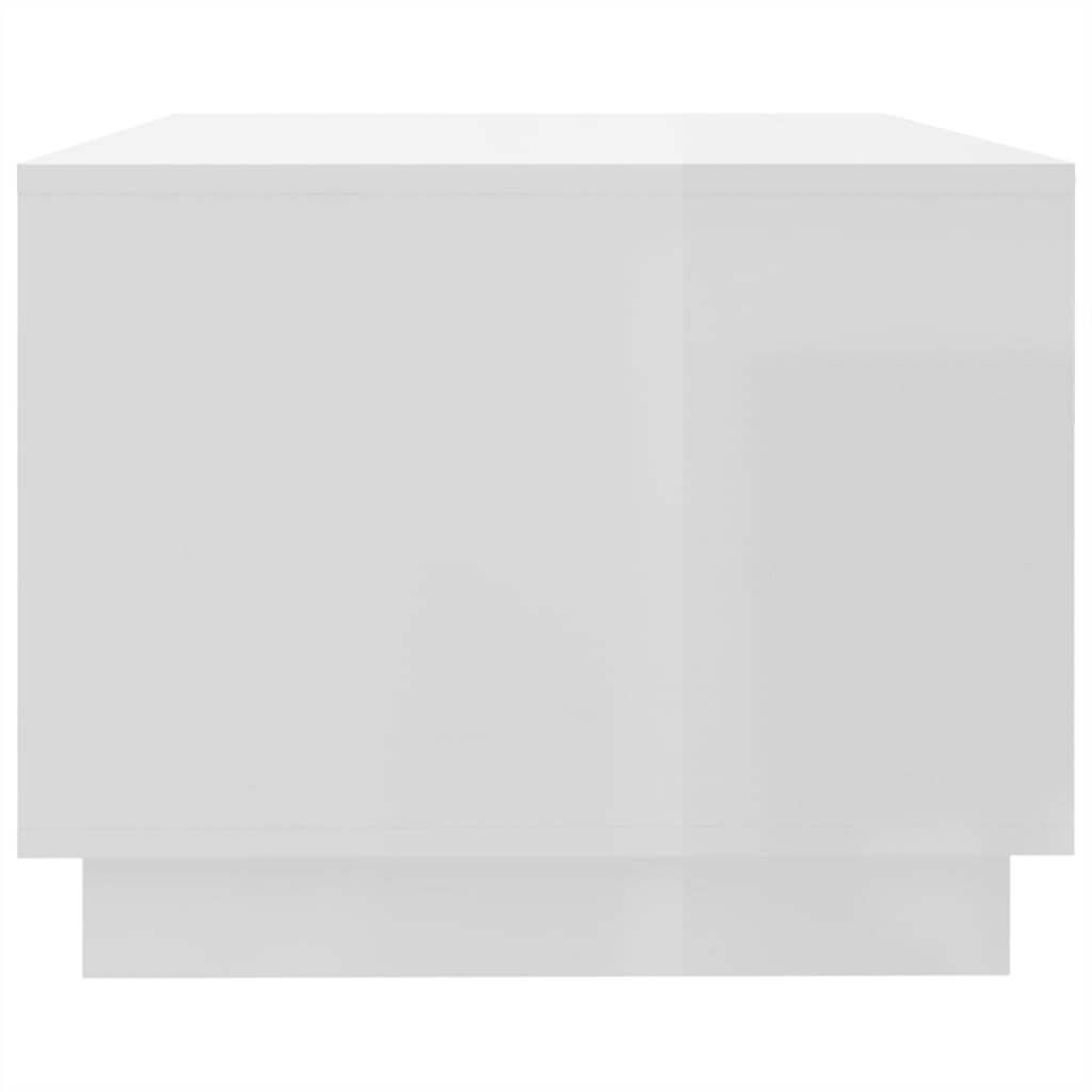Coffee Table High Gloss 102x55x43 cm Engineered Wood with storage shelf, modern living room furniture