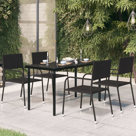 Garden Dining Table 140x70x74 cm Steel and Glass , dining table , Furniture -,Home & Garden -,new-305021,Outdoor Furniture -,Outdoor Tables