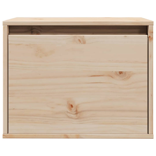 Solid pinewood wall cabinet front view, ideal for storage and decoration in any room. Perfect for lounge or outdoor furniture.