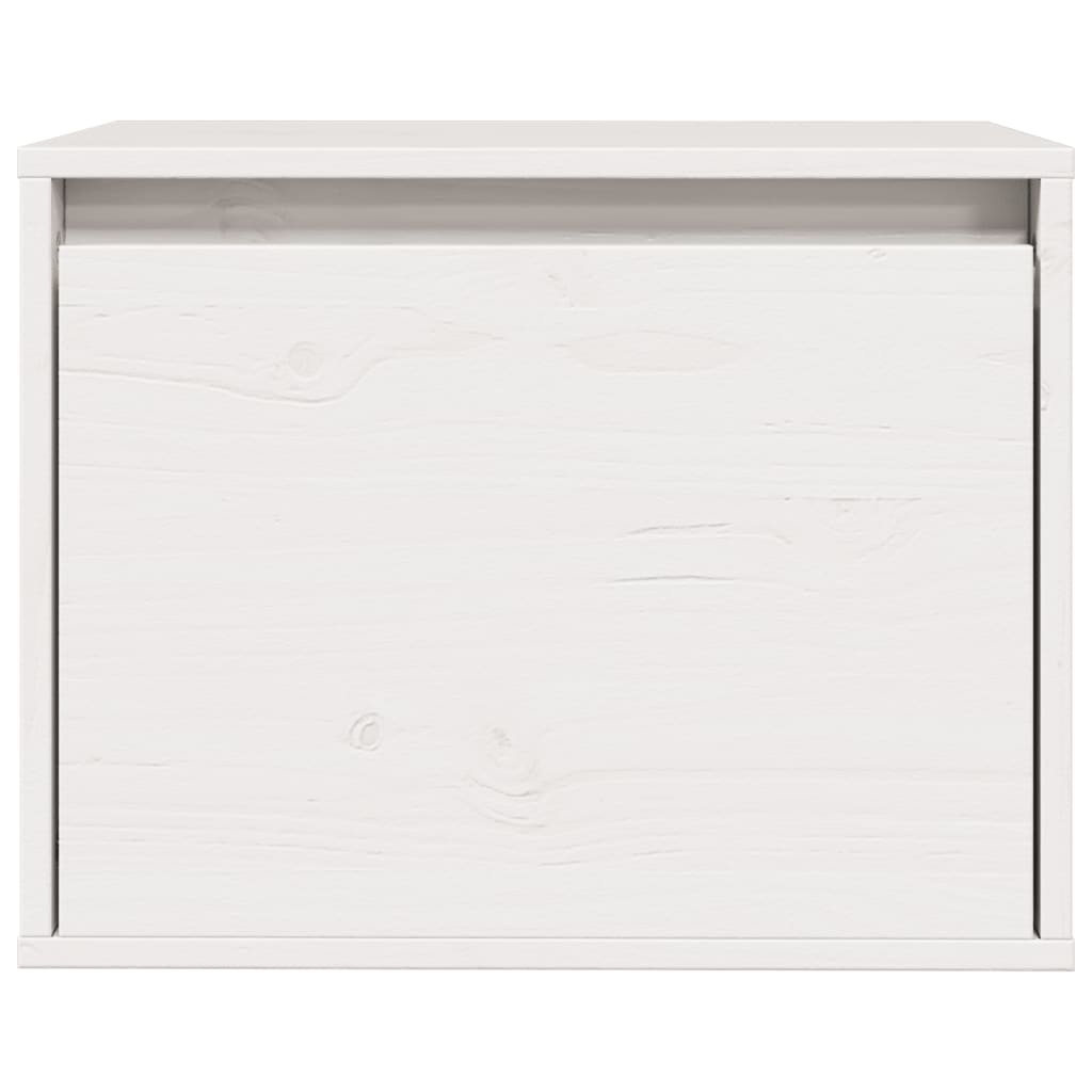 Wall cabinet in white, made of solid pinewood, perfect for storing items and enhancing decor, 45x30x35 cm.