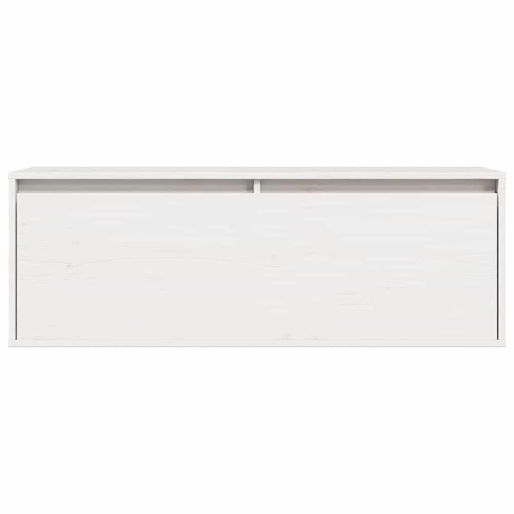 Wall Cabinet 100x30x35 cm Solid Wood Pine hanging on wall, sturdy and durable storage for books and decor, made of solid pinewood.