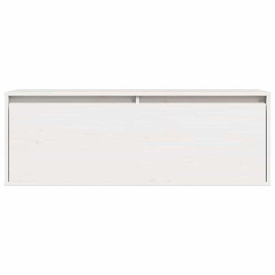Wall Cabinet 100x30x35 cm Solid Wood Pine hanging on wall, sturdy and durable storage for books and decor, made of solid pinewood.