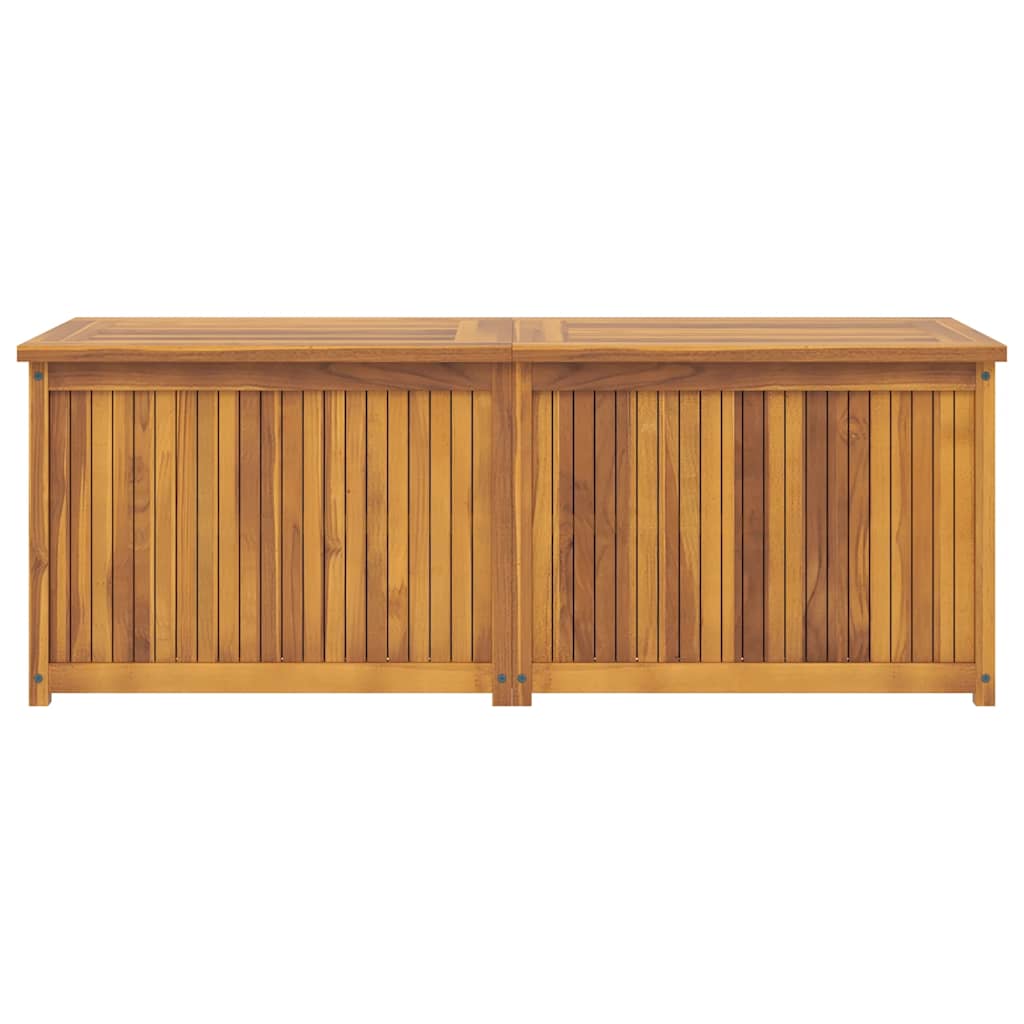Garden Box 150x50x55 cm Solid Wood Teak with easy open lid and spacious storage, crafted from premium teak wood for durability and weather resistance.