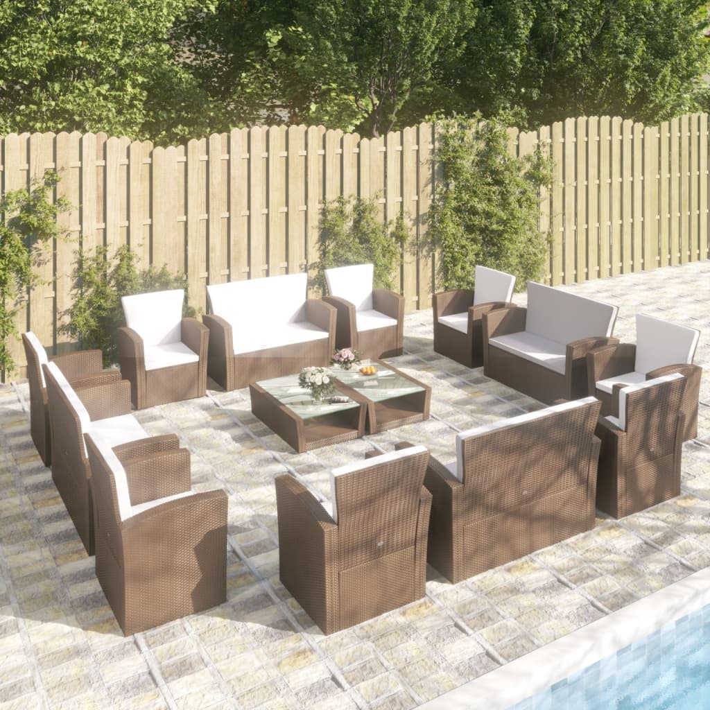 16 Piece Garden Lounge Set with Cushions Poly Rattan , Furniture -> Outdoor Furniture -> Outdoor Furniture Sets , Chairs -,Durable,eligant,Furniture -,Home & Garden -,Home Decor,Modern Design,new-305021,Outdoor Chairs,Outdoor Furniture -,Outdoor Furniture