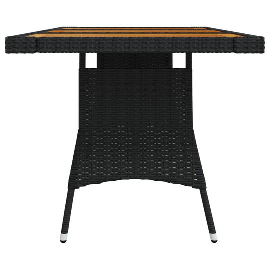 Garden Table 160x70x72 cm Poly Rattan & Solid Acacia Wood , Furniture -> Outdoor Furniture -> Outdoor Tables , Durable,eligant,Furniture -,Home & Garden -,Modern Design,new-305021,Outdoor Furniture -,Outdoor Tables,Tables -,Wooden Furniture