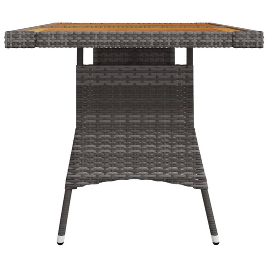 Garden Table 160x70x72 cm Poly Rattan & Solid Acacia Wood , Furniture -> Outdoor Furniture -> Outdoor Tables , Durable,eligant,Furniture -,Home & Garden -,Modern Design,new-305021,Outdoor Furniture -,Outdoor Tables,Tables -,Wooden Furniture