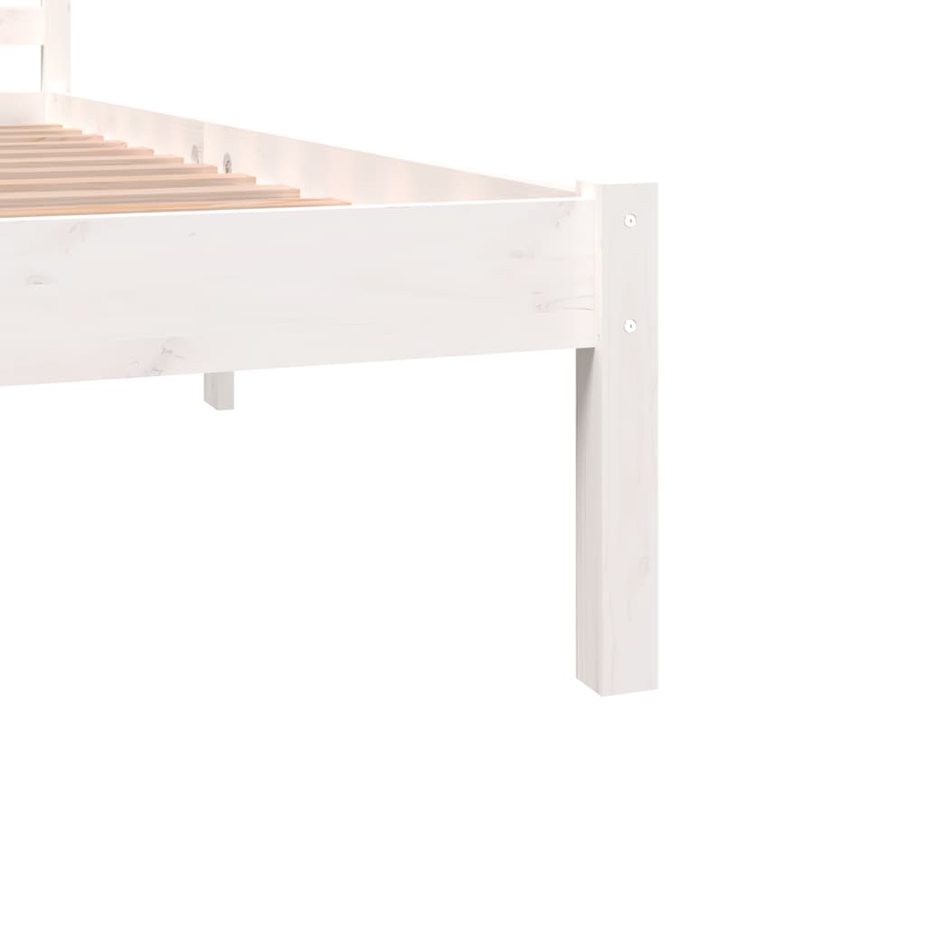 Bed Frame without Mattress 180x200cm Super King Size wooden bed frame close-up showing slats and clean design.