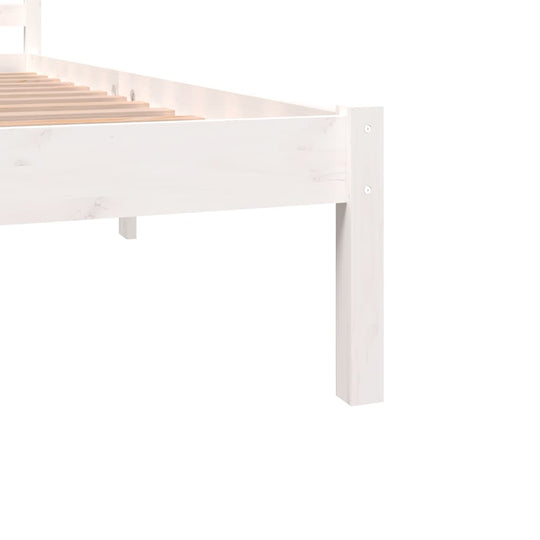 Bed Frame without Mattress 180x200cm Super King Size wooden bed frame close-up showing slats and clean design.