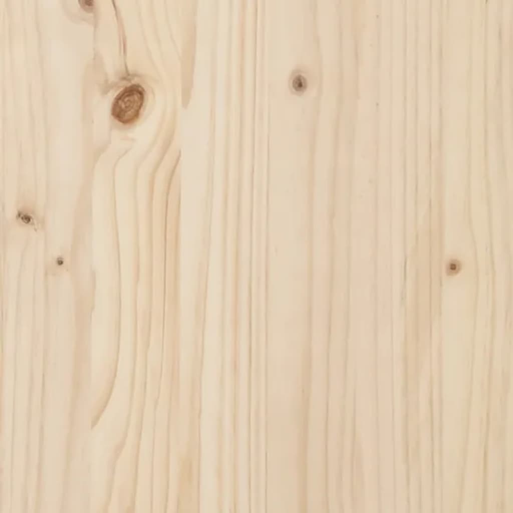 Close-up of solid pine wood surface with natural knots and straight grain, showcasing rustic beauty for furniture design.