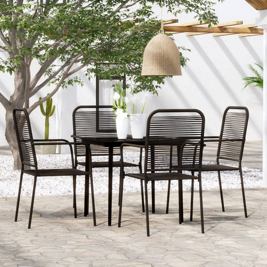 5 Piece Garden Dining Set , Furniture -> Outdoor Furniture -> Outdoor Furniture Sets , black,Chairs -,Decor -,Durable,eligant,Furniture -,Home & Garden -,Home Decor,Modern Design,new-305021,Outdoor Chairs,Outdoor Furniture -,Outdoor Furniture Sets,Outdoor