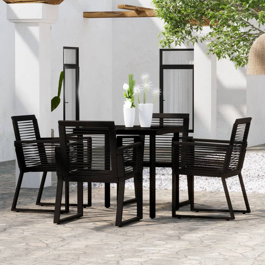 7 Piece Garden Dining Set , Furniture -> Outdoor Furniture -> Outdoor Furniture Sets , black,Chairs -,Decor -,Durable,eligant,Furniture -,Home & Garden -,Home Decor,Lawn & Garden -,Modern Design,new-305021,Outdoor Chairs,Outdoor Furniture -,Outdoor Furnit