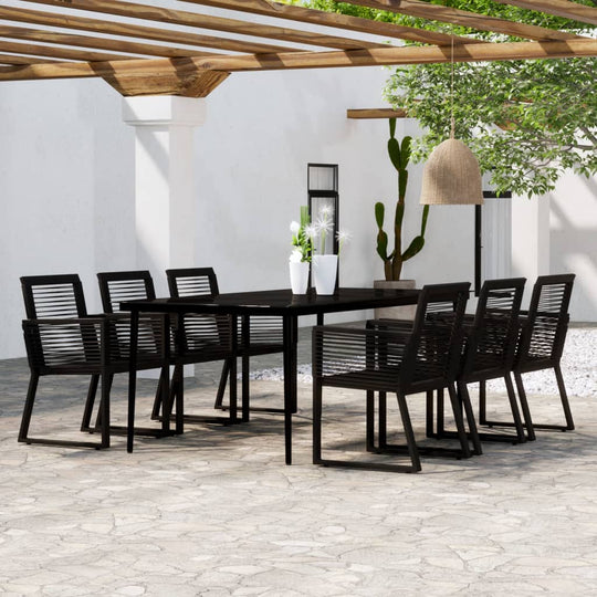 7 Piece Garden Dining Set , Furniture -> Outdoor Furniture -> Outdoor Furniture Sets , black,Chairs -,Decor -,Durable,eligant,Furniture -,Home & Garden -,Home Decor,Lawn & Garden -,Modern Design,new-305021,Outdoor Chairs,Outdoor Furniture -,Outdoor Furnit