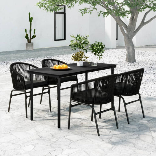 3 Piece Garden Dining Set , Furniture -> Outdoor Furniture -> Outdoor Furniture Sets , black,Chairs -,Decor -,Durable,eligant,Furniture -,Home & Garden -,Home Decor,Modern Design,new-305021,Outdoor Chairs,Outdoor Furniture -,Outdoor Furniture Sets,Outdoor