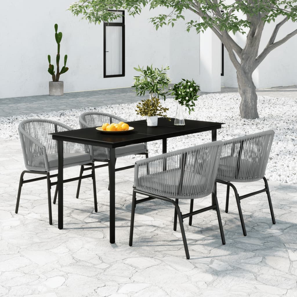 3 Piece Garden Dining Set , Furniture -> Outdoor Furniture -> Outdoor Furniture Sets , black,Chairs -,Decor -,Durable,eligant,Furniture -,Home & Garden -,Home Decor,Modern Design,new-305021,Outdoor Chairs,Outdoor Furniture -,Outdoor Furniture Sets,Outdoor