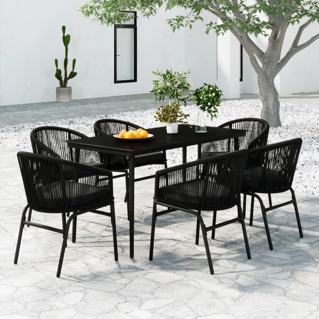 3 Piece Garden Dining Set , Furniture -> Outdoor Furniture -> Outdoor Furniture Sets , black,Chairs -,Decor -,Durable,eligant,Furniture -,Home & Garden -,Home Decor,Modern Design,new-305021,Outdoor Chairs,Outdoor Furniture -,Outdoor Furniture Sets,Outdoor