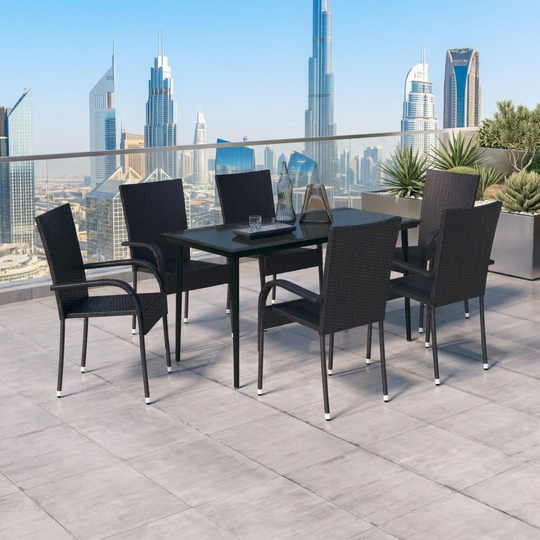 VidaXL 7 Piece Garden Dining Set