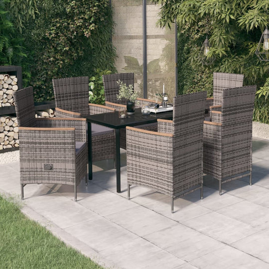 7 Piece Garden Dining Set with Cushions , Furniture -> Outdoor Furniture -> Outdoor Furniture Sets , Chairs -,Decor -,Durable,eligant,Furniture -,Home & Garden -,Home Decor,Modern Design,new-305021,Outdoor Chairs,Outdoor Furniture -,Outdoor Furniture Sets