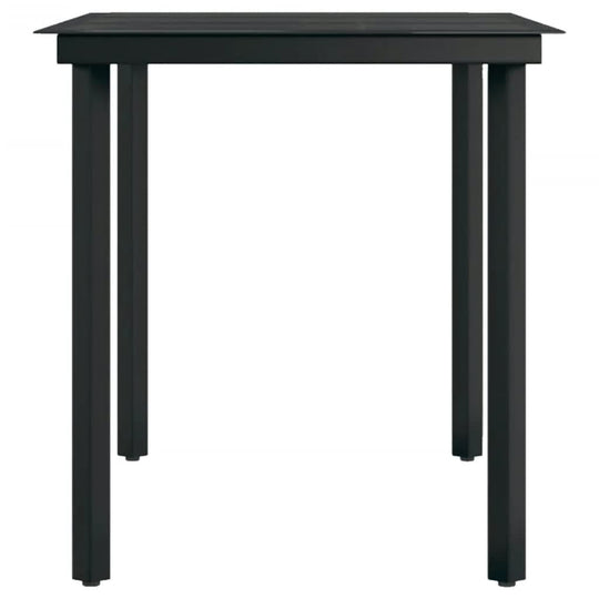 7 Piece Garden Dining Set with Cushions table featuring sturdy powder-coated steel frame.