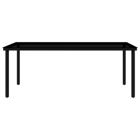 9 Piece Garden Dining Set with Cushions UAE – Stylish black garden dining table with sturdy steel frame.