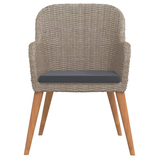 7 Piece Garden Dining Set with Cushions chair featuring durable PE rattan and comfortable cushion, ideal for outdoor use.