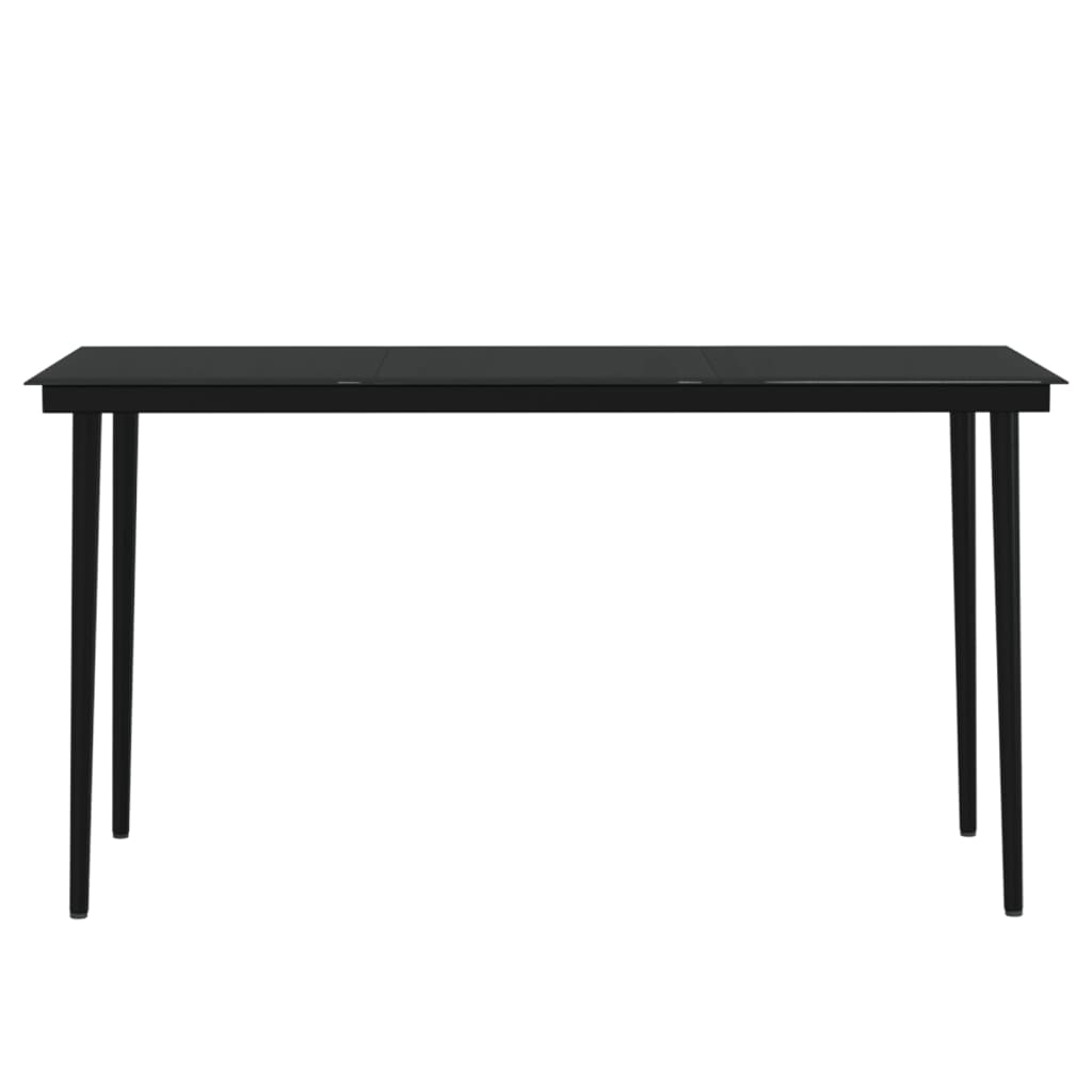 7 Piece Garden Dining Set with Cushions sleek black table design ideal for outdoor dining and gatherings