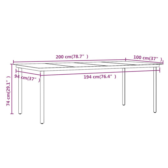 9 Piece Garden Dining Set with Cushions