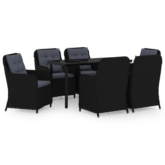 7 Piece Garden Dining Set featuring stylish chairs and a sturdy table for outdoor dining experiences.