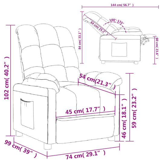 Recliner Chair Fabric , Furniture -> Chairs -> Arm Chairs, Recliners & Sleeper Chairs , adjustable,Arm Chairs,black,Chairs -,dark fabric,Durable,eligant,fabric,Furniture -,Home & Garden -,Modern Design,new-305021,Recliners & Sleeper Chairs,RELAX ARM CHAIR