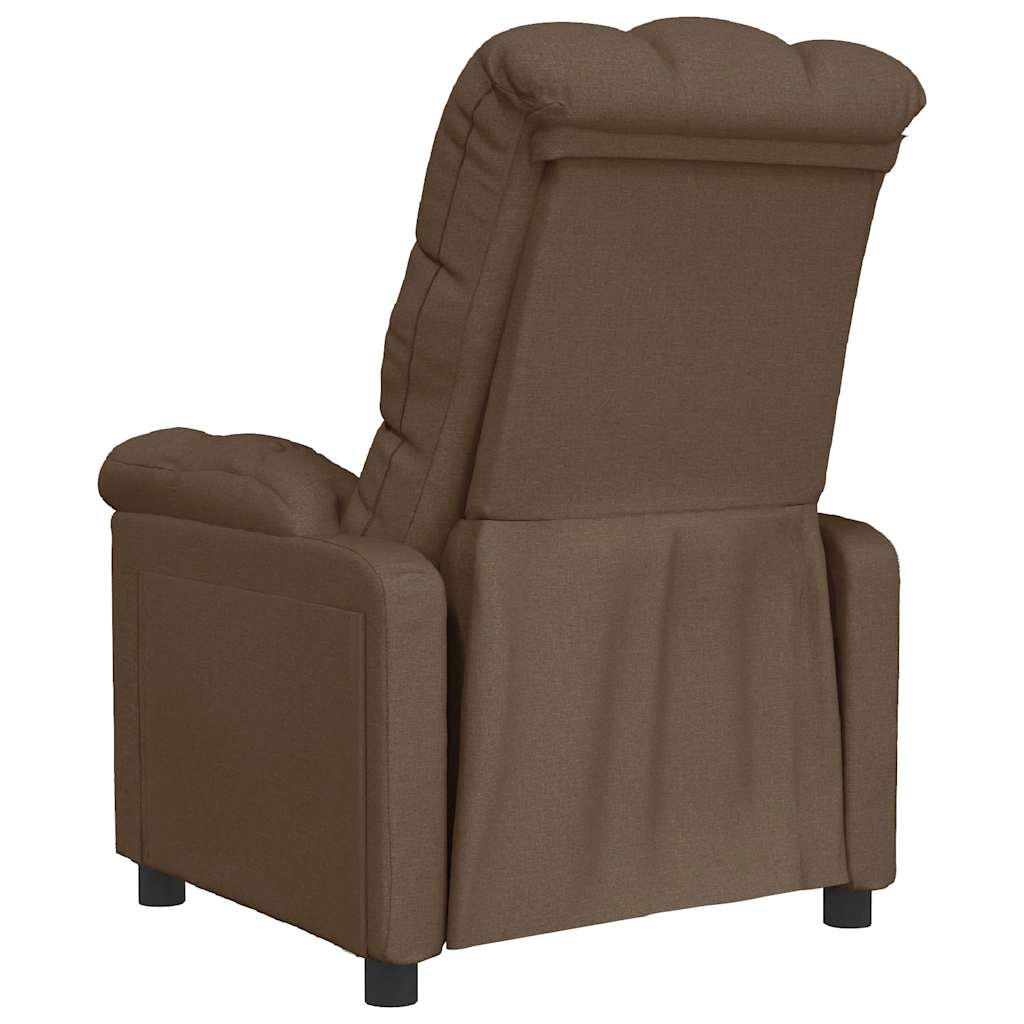 Recliner Chair  Fabric with manual reclining backrest and thick padding for comfort.