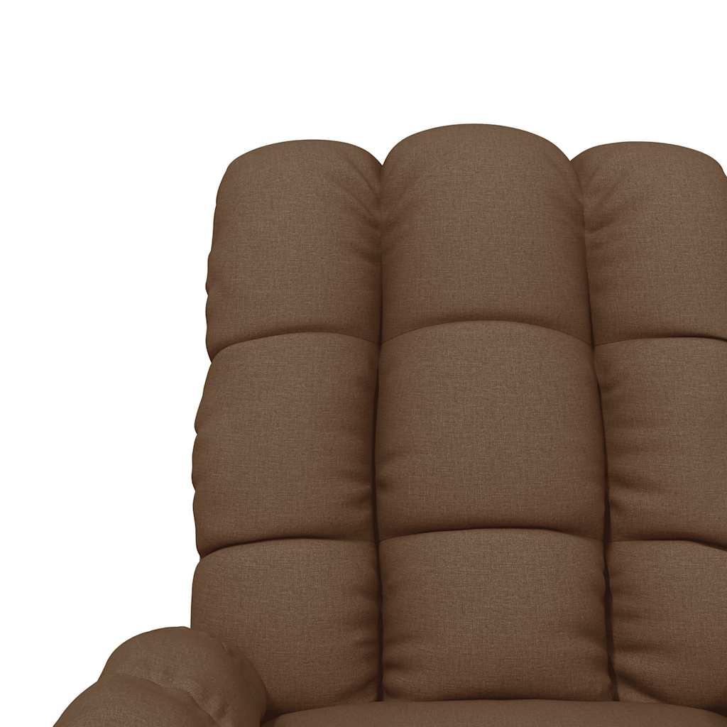 Close-up of the recliner chair fabric with thick padding for comfort and support.